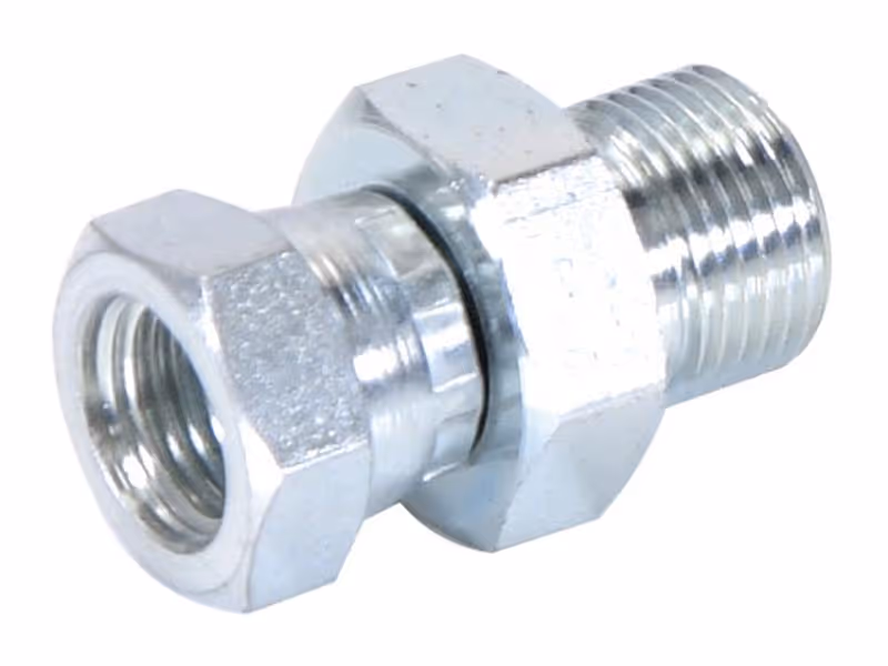 Adaptateur hydraulique 1/2'' BSP mâle x 1/4'' BSP Femelle pivotante