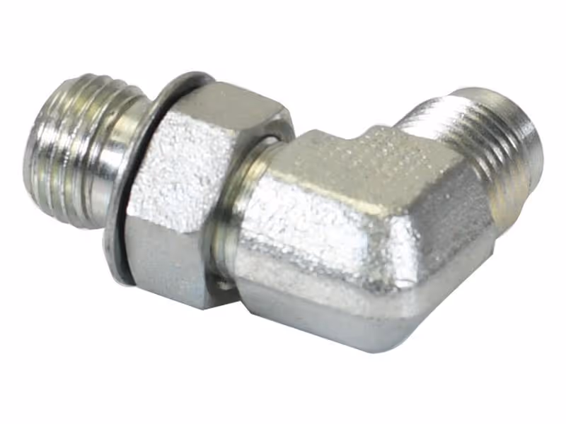 Adaptateur hydraulique 1/2'' JIC mâle x 1/2'' UNF mâle 90° Coude forgé positionnel - ref 5C5OMXS