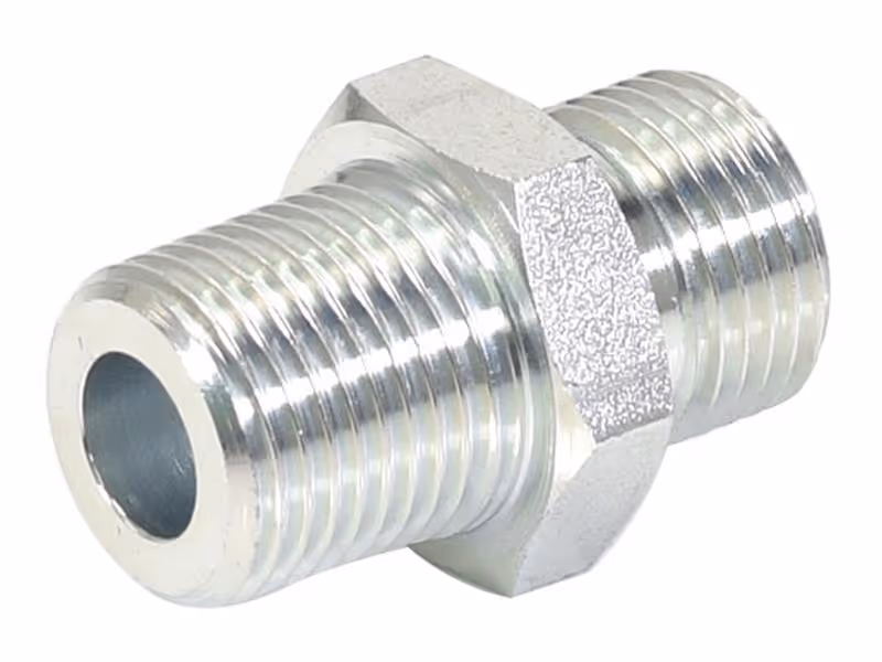 Adaptateur hydraulique 1/2'' NPTF mâle x 3/8'' BSP mâle