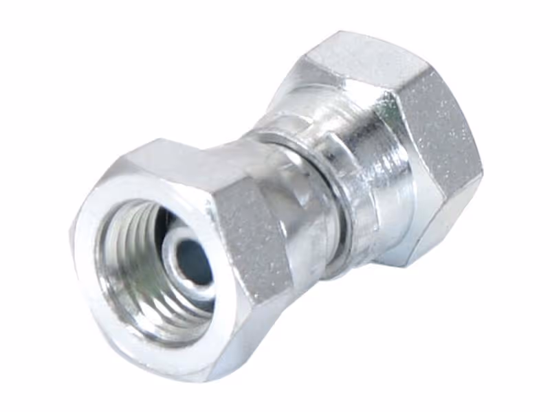 Adaptateur hydraulique 1/4'' BSP Femelle pivotante x 1/4'' BSP Femelle pivotante