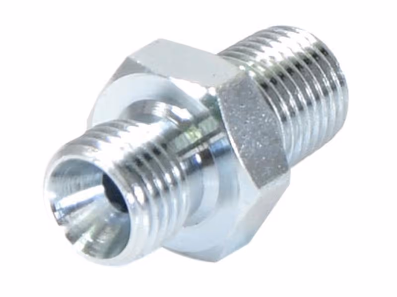 Adaptateur hydraulique 1/4'' BSP mâle x 1/4'' BSPT mâle