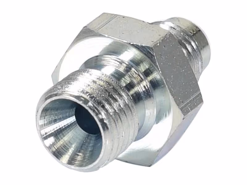 Adaptateur hydraulique 1/4'' BSP mâle x 7/16'' JIC mâle