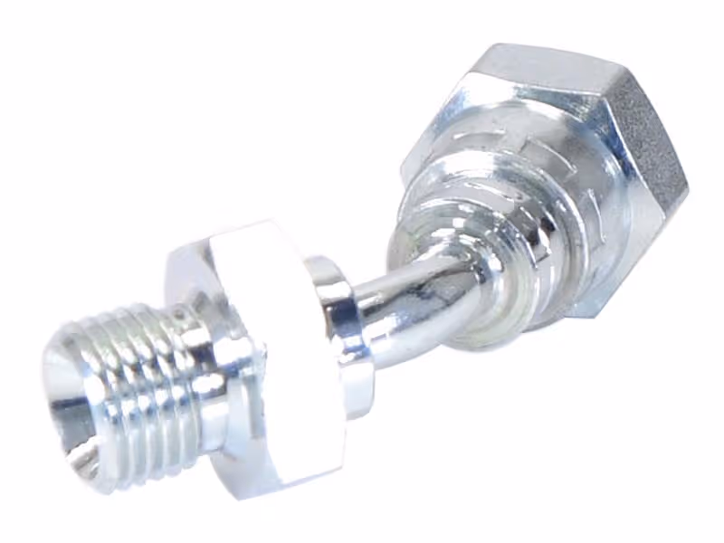 Adaptateur hydraulique 1/4'' BSP mâle x 1/4'' BSP Femelle pivotante 135° Swept Elbow
