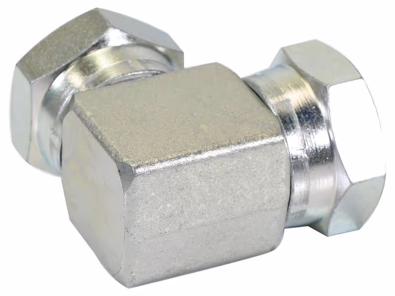 Adaptateur hydraulique 1'' BSP Femelle pivotante x 1'' BSP Femelle pivotante 90° Coude compact - ref 16E6MK4S