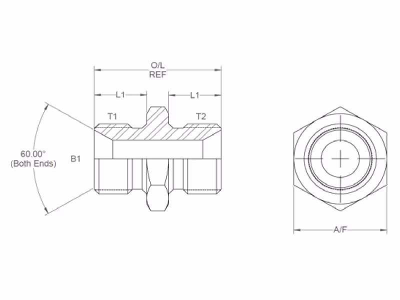 Adaptateur hydraulique 1'' BSP mâle x 1'' BSP mâle - ref 16HMK4S