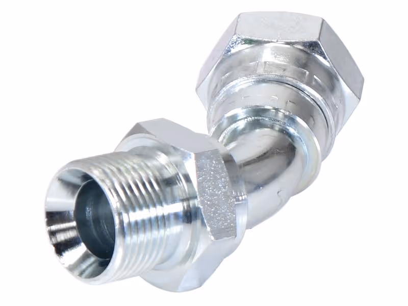 Adaptateur hydraulique 3/4'' BSP mâle x 3/4'' BSP Femelle pivotante 135° Swept Elbow