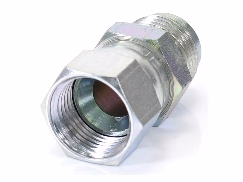 Adaptateur hydraulique 3/4'' JIC mâle x 3/4'' JIC Femelle pivotante