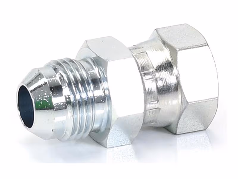 Adaptateur hydraulique 3/4'' JIC mâle x 3/8'' BSP Femelle pivotante