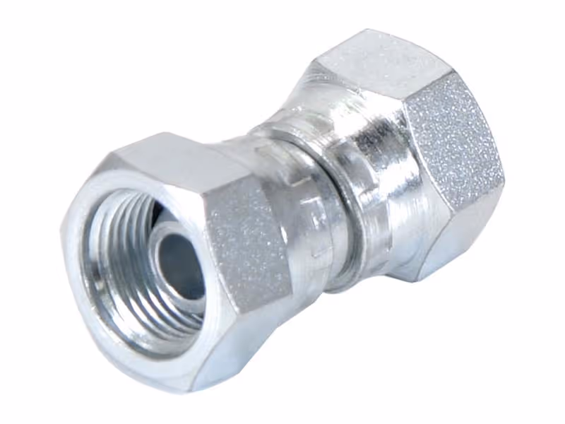 Adaptateur hydraulique 3/8'' BSP Femelle pivotante x 3/8'' BSP Femelle pivotante