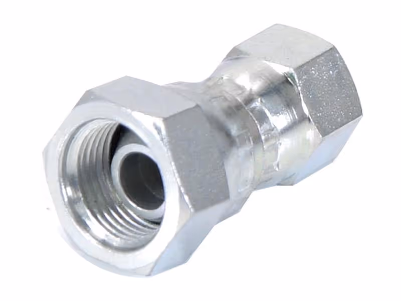 Adaptateur hydraulique 3/8'' BSP Femelle pivotante x 9/16'' JIC Femelle pivotante