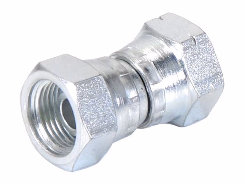 Adaptateur hydraulique 3/8'' BSP Femelle pivotante x M16 x 1.50 Métriques Femelle pivotante