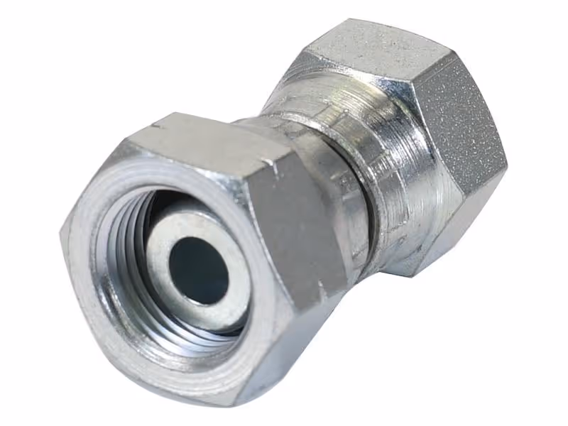Adaptateur hydraulique 3/8'' BSP Femelle pivotante x M18 x 1.50 Métriques Femelle pivotante