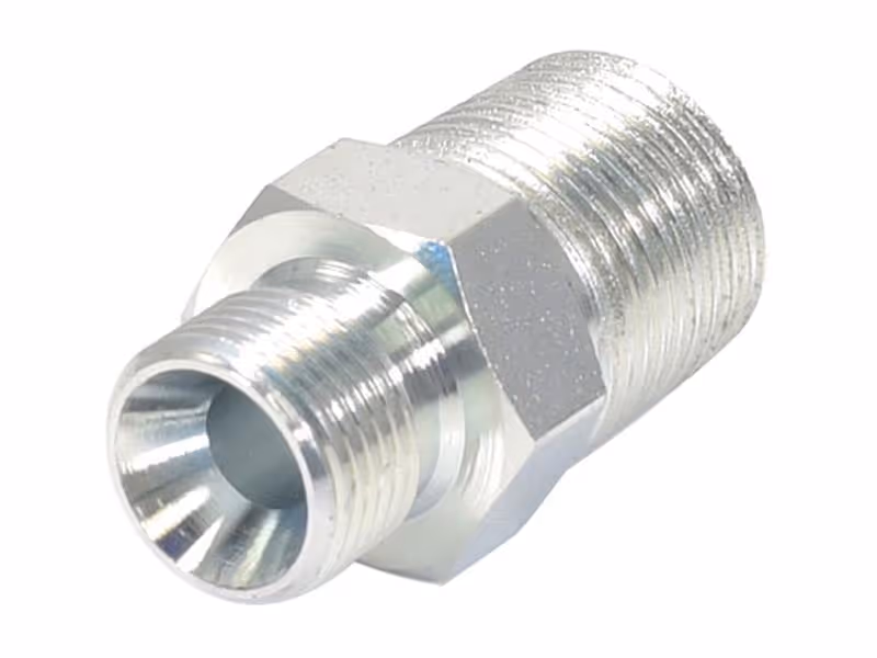 Adaptateur hydraulique 3/8'' BSP mâle x 1/2'' BSPT mâle