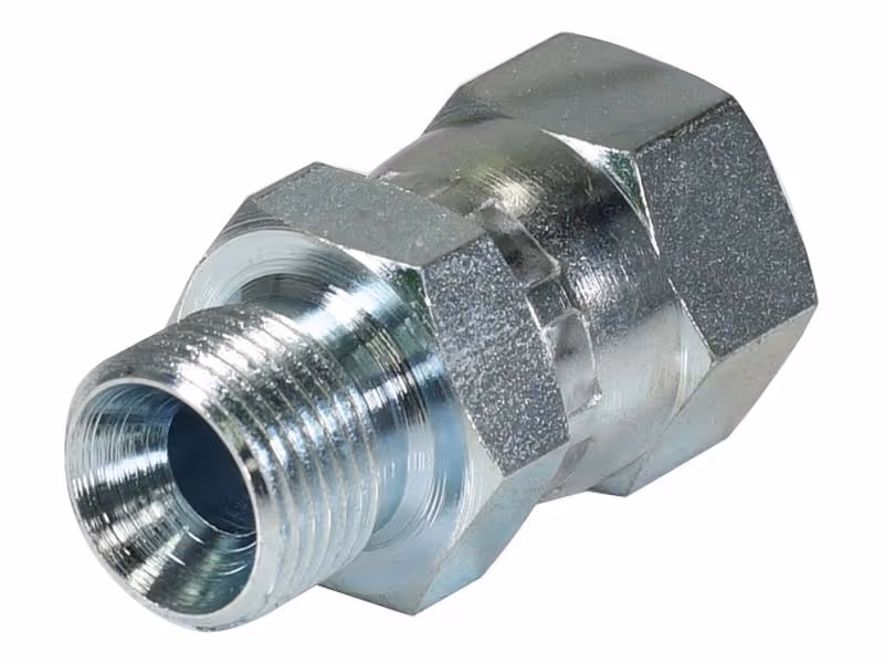 Adaptateur hydraulique 3/8'' BSP mâle x 3/4'' JIC Femelle pivotante