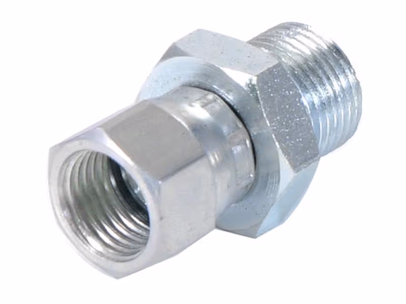 Adaptateur hydraulique 3/8'' BSP mâle x 9/16'' JIC Femelle pivotante