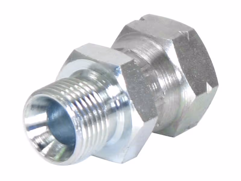 Adaptateur hydraulique 3/8'' BSP mâle x M16 x 1.50 Métriques Femelle pivotante