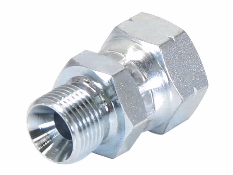 Adaptateur hydraulique 3/8'' BSP mâle x M18 x 1.50 Métriques Femelle pivotante