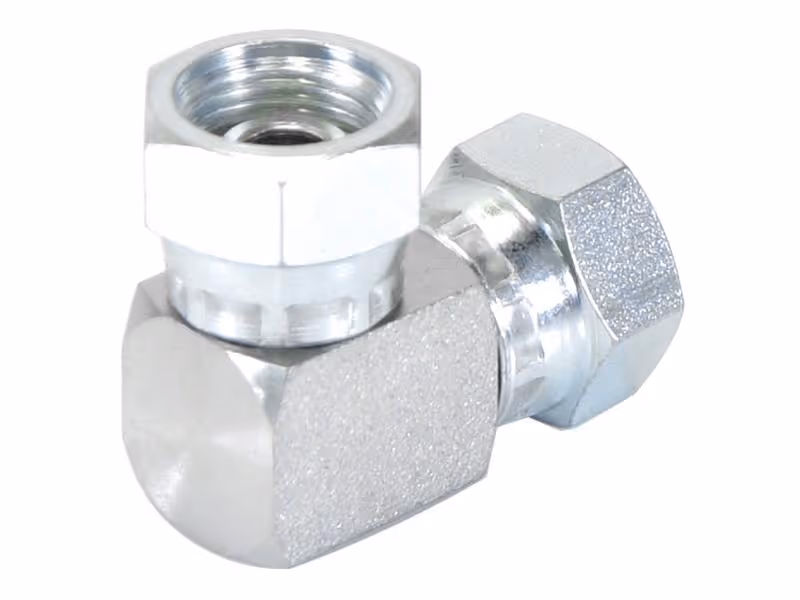 Adaptateur hydraulique 3/8'' BSP Femelle pivotante x 3/8'' BSP Femelle pivotante 90° Coude compact - ref 6E6MK4S