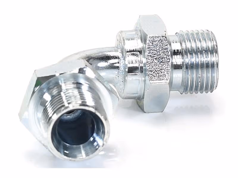 Adaptateur hydraulique 3/8'' BSP mâle x 3/8'' BSP mâle Raccord coudé 90°