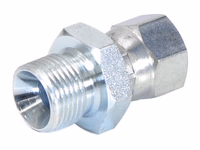 Adaptateur hydraulique 3/8'' BSP mâle x 9/16'' JIC Femelle pivotante