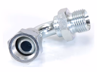 Adaptateur hydraulique 3/8'' BSP mâle x 3/8'' BSP Femelle pivotante Raccord coudé 90°