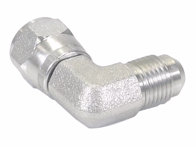 Adaptateur hydraulique 9/16'' JIC mâle x 9/16'' JIC Femelle pivotante 90° Coude compact - ref 6C6MXS