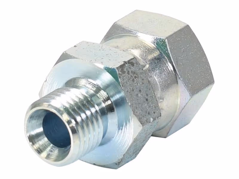 Adaptateur hydraulique M14 x 1.50 Côtes Métriques mâle x 3/8'' BSP Femelle pivotante