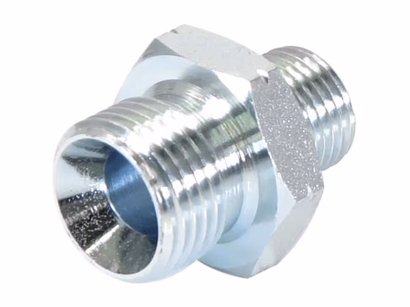 Adaptateur hydraulique M16 x 1.50 Côtes Métriques mâle x 1/2'' BSP mâle