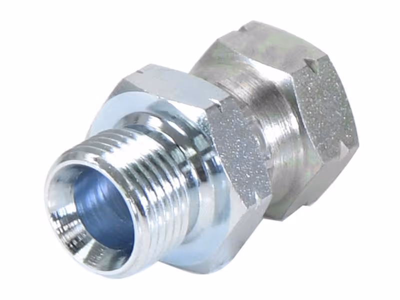 Adaptateur hydraulique M18 x 1.50 Côtes Métriques mâle x M16 x 1.50 Métriques Femelle pivotante