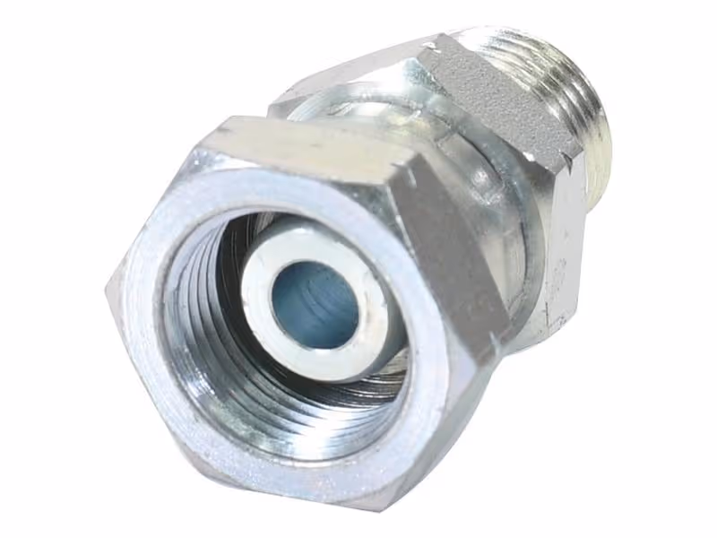 Adaptateur hydraulique M18 x 1.50 Côtes Métriques mâle x M20 x 1.50 Métriques Femelle pivotante