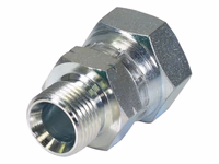 Adaptateur hydraulique M18 x 1.50 Côtes Métriques mâle x 1/2'' BSP Femelle pivotante