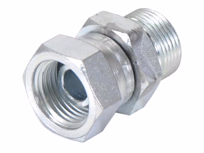 Adaptateur hydraulique M22 x 1.50 Côtes Métriques mâle x 1/2'' BSP Femelle pivotante
