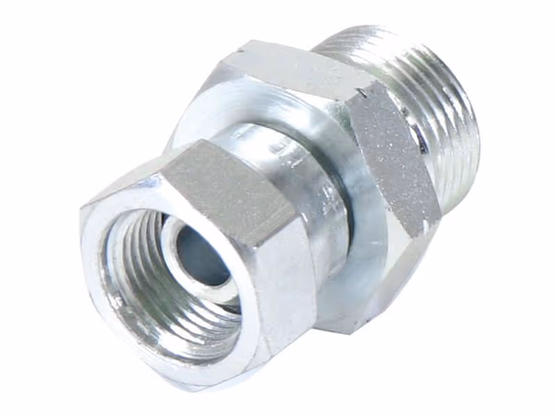 Adaptateur hydraulique M22 x 1.50 Côtes Métriques mâle x 3/8'' BSP Femelle pivotante