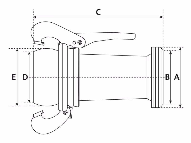 Adaptateur Mâle-Femelle - 4 à 6'' (108-159mm) (Galvanisé)