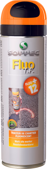 Aerosol traceur chantier orange fluo