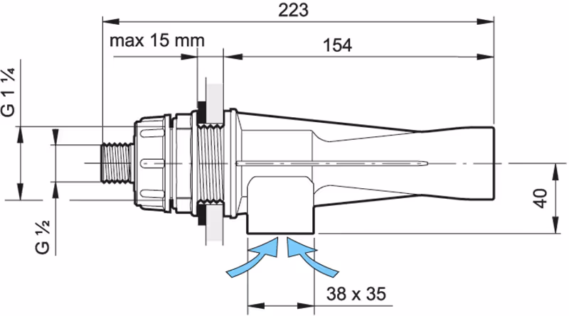 AGITATEUR HYDRAUL. INOX D.5
