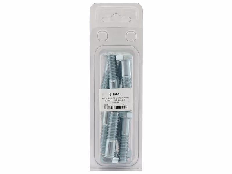 Agripak 10 pièces Boulon métrique, M12x50mm