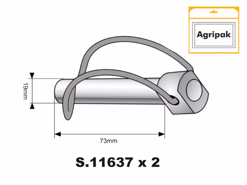Agripak 2 goupilles 19mm pour stabilisateur