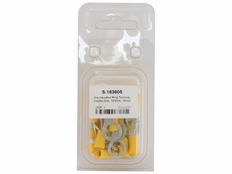 Agripak 25 pièces Cosses à plage ronde (jaunes) 10.5mm