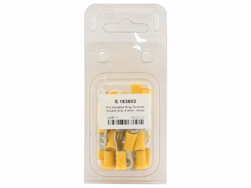 Agripak 25 pièces Cosses à plage ronde (jaunes) 6.4mm