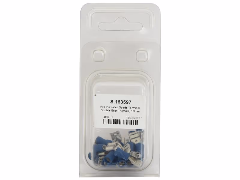 Agripak 25 pièces Cosses, (bleues) Femelle, 6.3mm