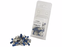 Agripak 25 pièces Cosses, (bleues) mâle femelle, 6.3mm