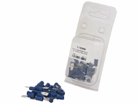 Agripak 25 pièces Cosses, (bleues) Mâle, 6.3mm