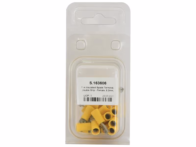 Agripak 25 pièces Cosses, (jaunes) Femelle, 6.3mm