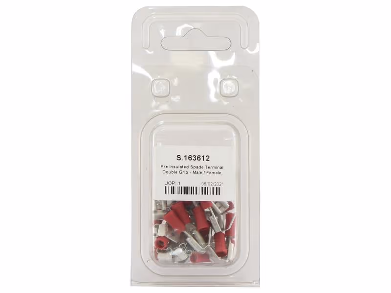 Agripak 25 pièces Cosses, (rouges) mâle femelle, 6.3mm