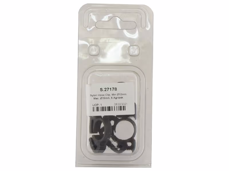 Agripak 5 pièces Collier cranté plastique, Ø minimum12mm, max. Ø15mm