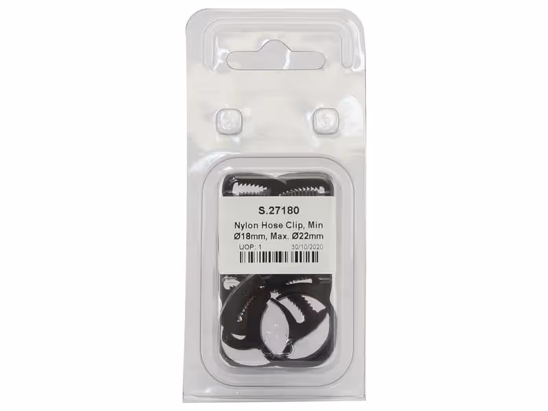Agripak 5 pièces Collier cranté plastique, Ø minimum18mm, max. Ø22mm