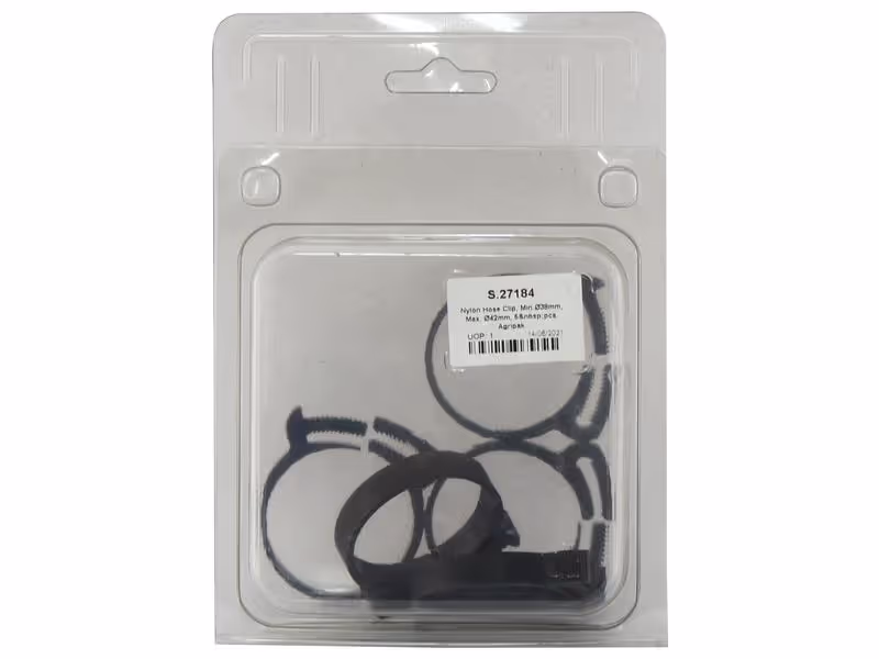 Agripak 5 pièces Collier cranté plastique, Ø minimum38mm, max. Ø42mm