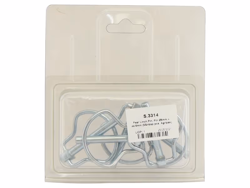 Agripak 5 pièces Goupille piriforme 6mm x 44.5mm