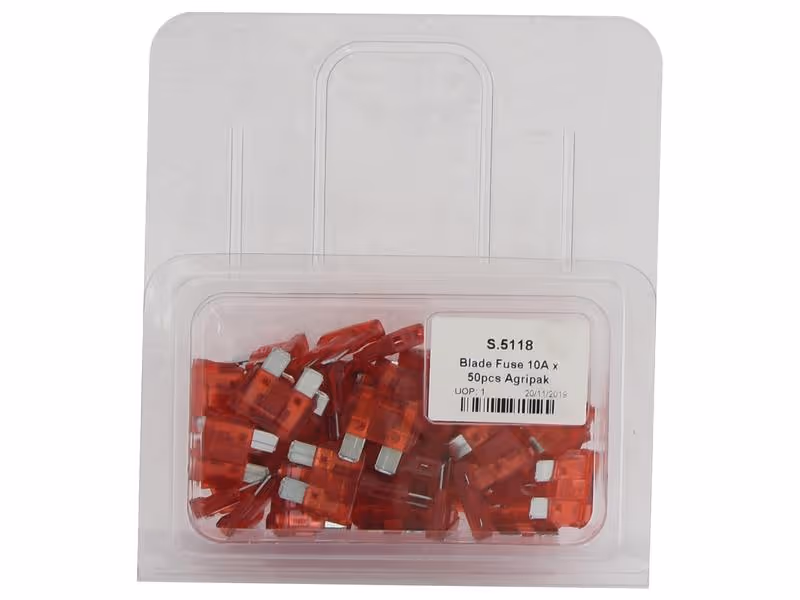 Agripak 50 pièces Fusibles standards 10A